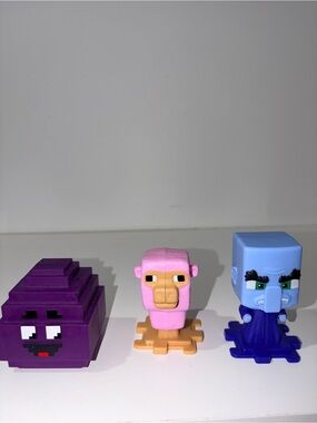 Mattel Mcdonalds Minecraft Mini-Figures Lot of 3